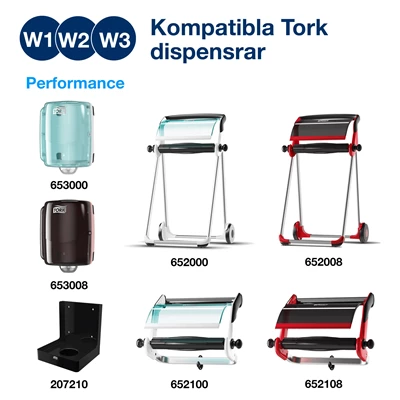 Polerduk på rulle Tork W1/W2/W3