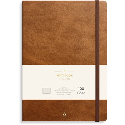 Anteckningsbok Notebook Deluxe B5 Brun