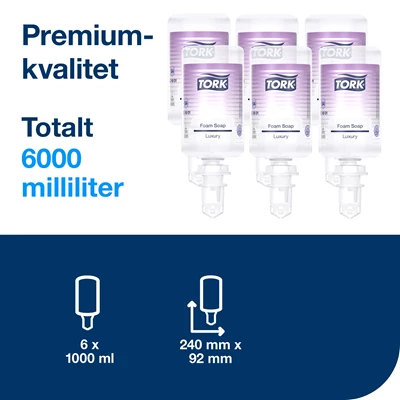 Skumtvål Tork S4 Luxury 1L 6st/kolli