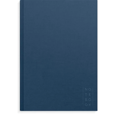 Anteckningsbok Notebook Textile A4  Mörkblå