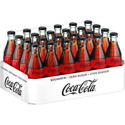 Coca Cola Zero Glasflaska 33cl 24st/kolli
