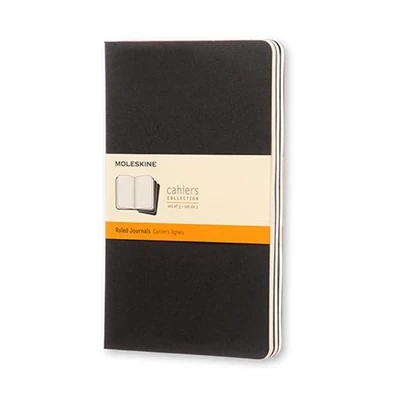 Block Moleskine Cahier Large linj. svart 3/fp