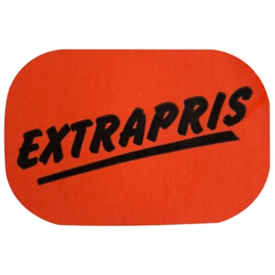 Etikett röd Extrapris 2000st