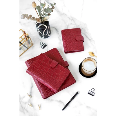 Filofax Classic Croc Pocket cherry