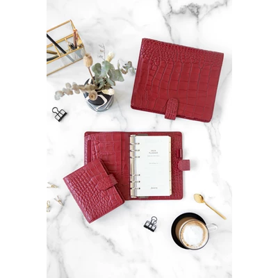 Filofax Classic Croc Pocket cherry