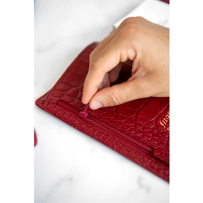 Filofax Classic Croc Pocket cherry