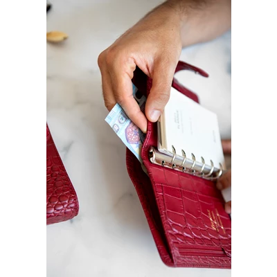 Filofax Classic Croc Pocket cherry