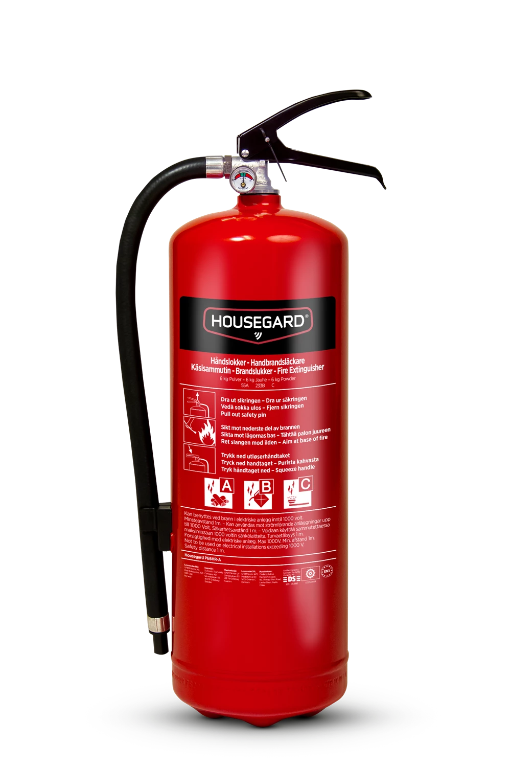 Pulversläckare Housegard 55A PE6HR-A 6 kg