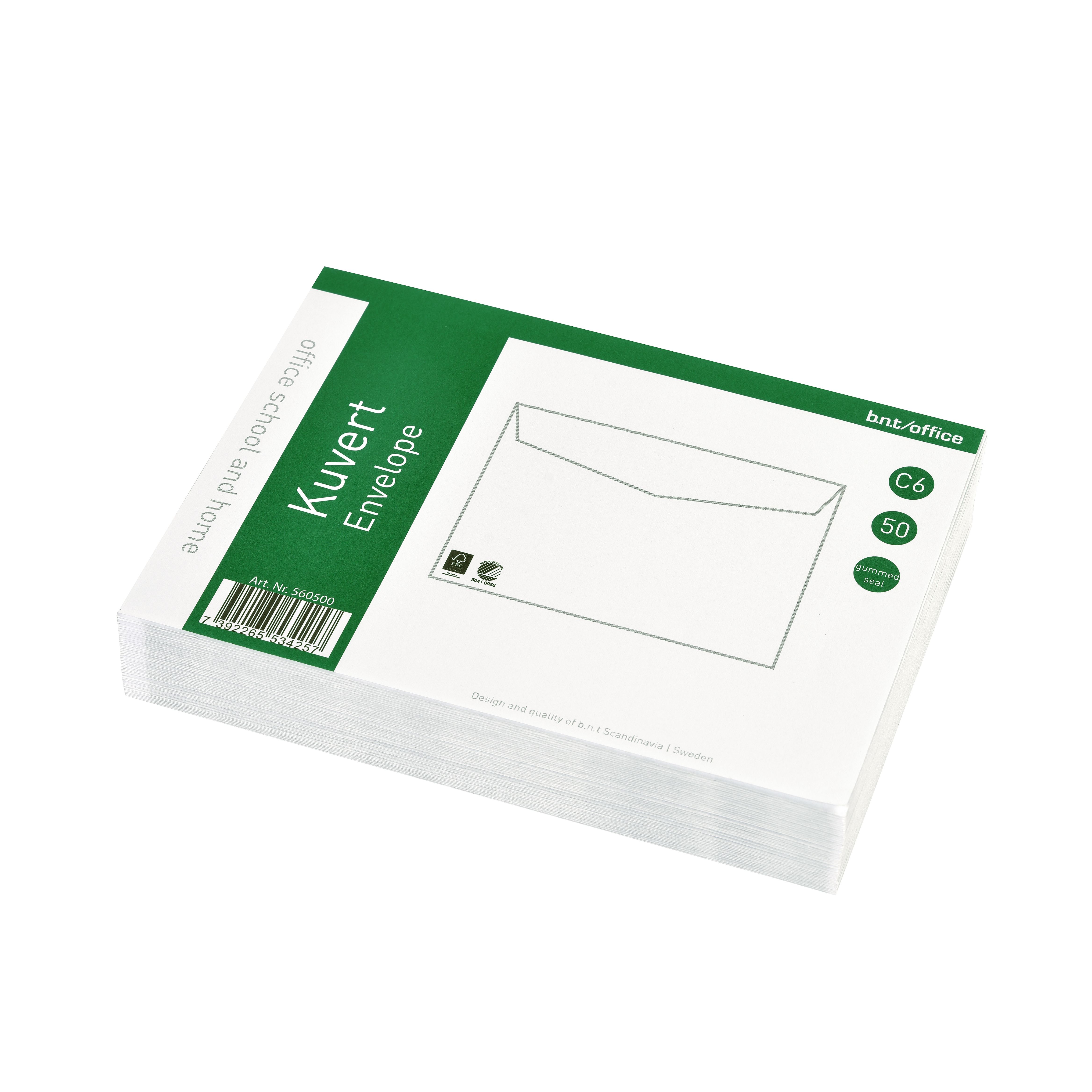Kuvert C6 FH 70 g vit 50/fp