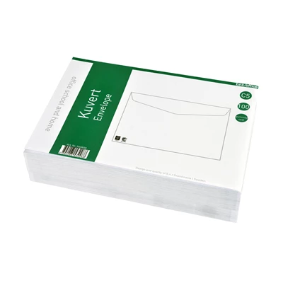 Kuvert C5H2 FH vit 50/fp