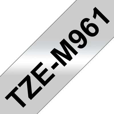 Märktejp Brother TZe961 36mm svart på silver