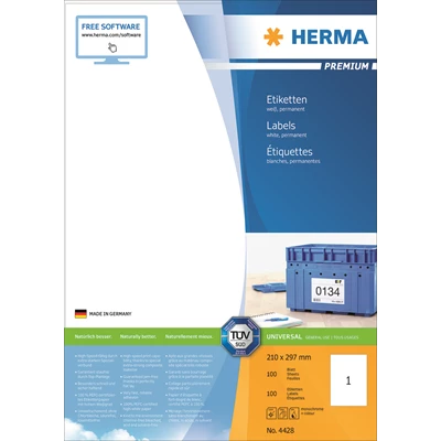 Etikett Herma Premium 210x297mm 100st/fp