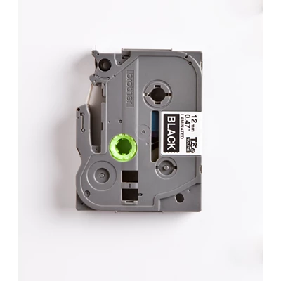 Märkt. Brother vit/svart 12 mm x 8 m