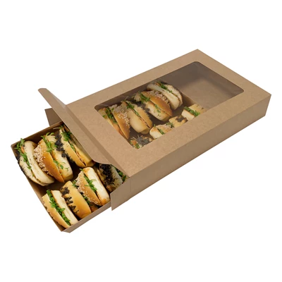 Cateringbox fönster Kartong 420x270x70mm 50st