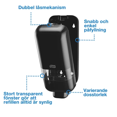 Dispenser Tork S4 svart
