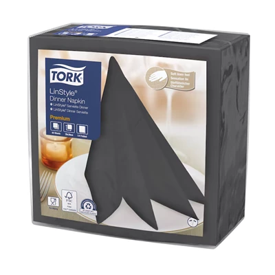 Servett Tork Linstyle 39x39cm Antracit 600st/kolli