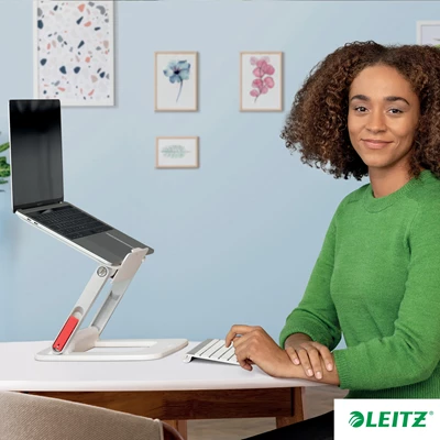 Laptopstativ Leitz Ergo vinklar Vit