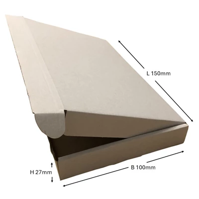 Wellpapplåda stansad 0427 150x100x27mm 2mm 30st