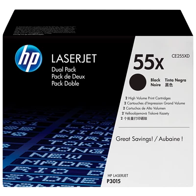 HP LaserJet 55X black toner HC(2) dual-pack