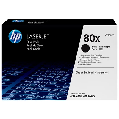 HP LaserJet 80X black high cap dual-pack