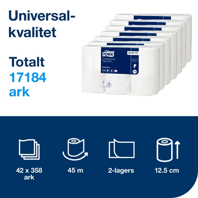 Toalettpapper Tork Universal T4 2-lag 45m 42rl