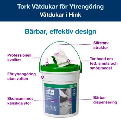 Våtduk för ytrengöring Tork 58dukar/fp