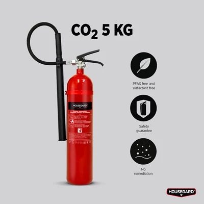 Koldioxidsläckare Housegard 5kg K5TGX Röd