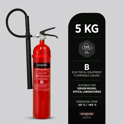 Koldioxidsläckare Housegard 5kg K5TGX Röd