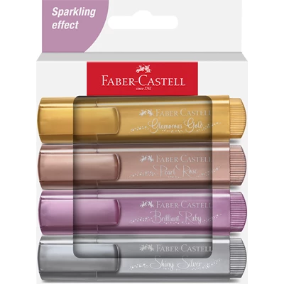 Överstrykningspenna Faber-Castell Metallic 4/fp