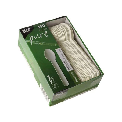 Kaffesked Papstar Pure Papper 130mm 100/fp