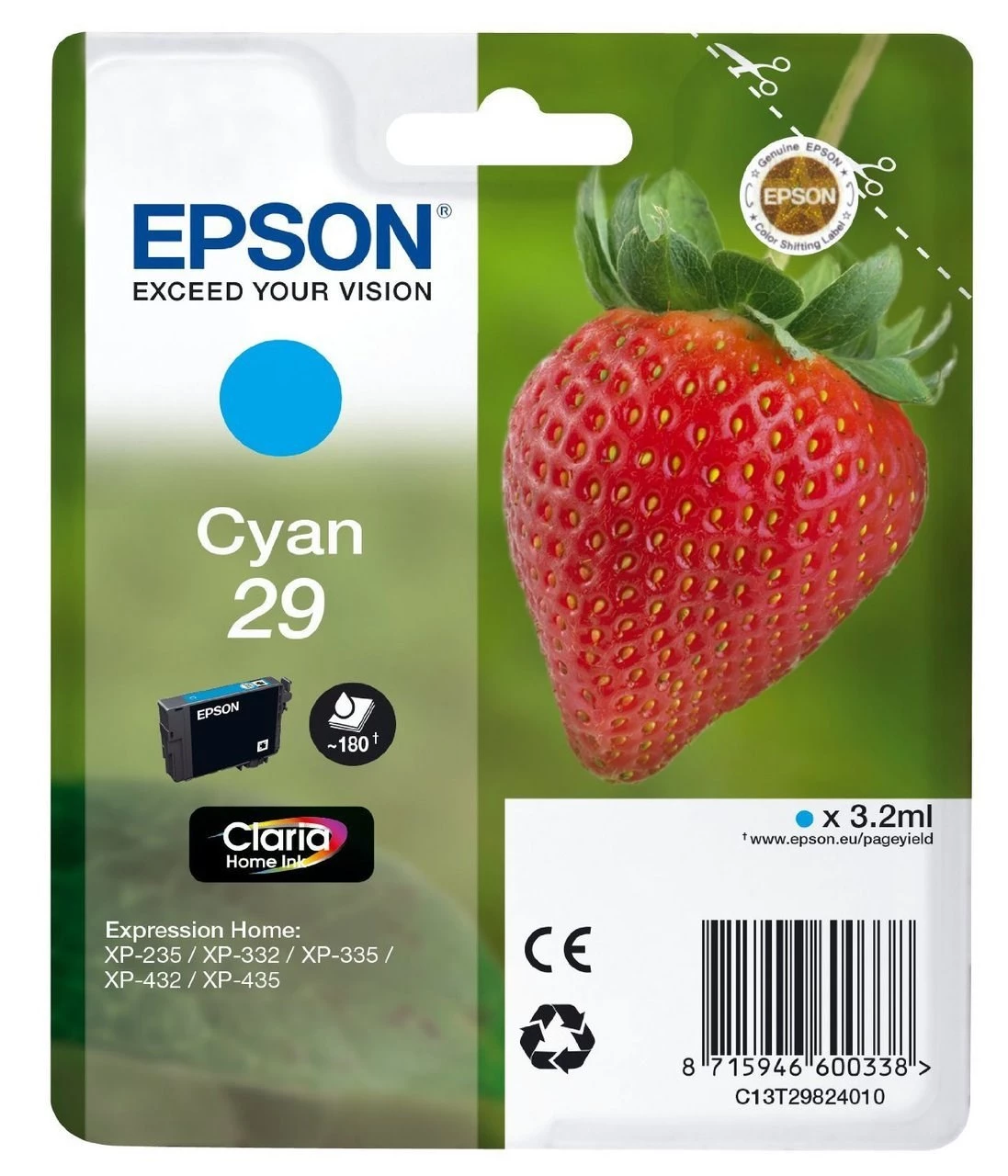 Epson 29 Cyan Claria Home Ink
