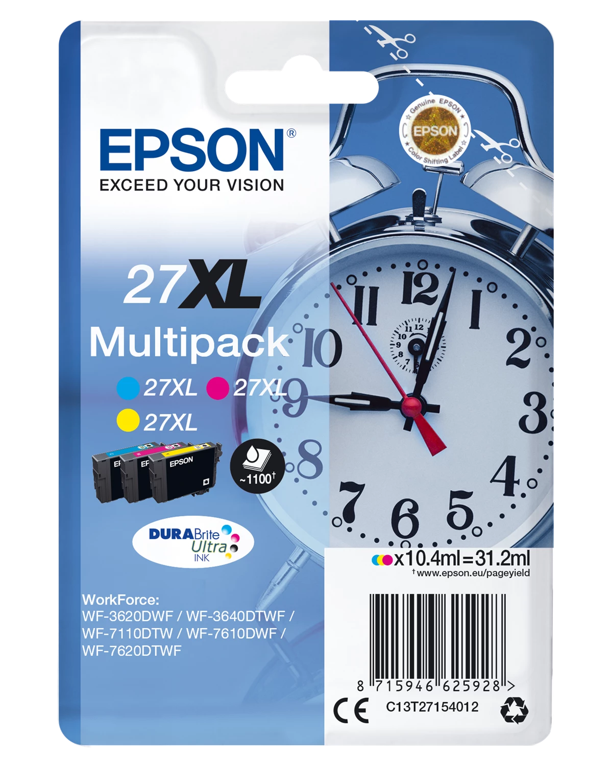 Epson T2715 3-Color Multipack Ink Cartridge XL