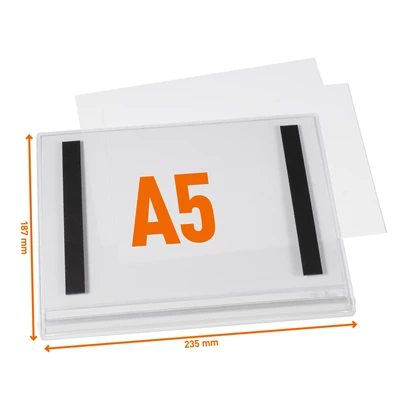 Vattentålig plastficka magnetisk A5 5/fp