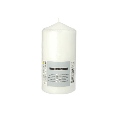 Blockljus 60h 80x150mm Vit 12st/kolli