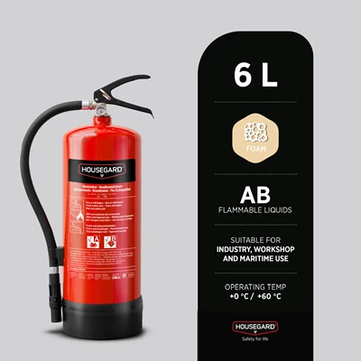 Brandsläckare Skum Housegard FEHR-B PFAS-fri 6L