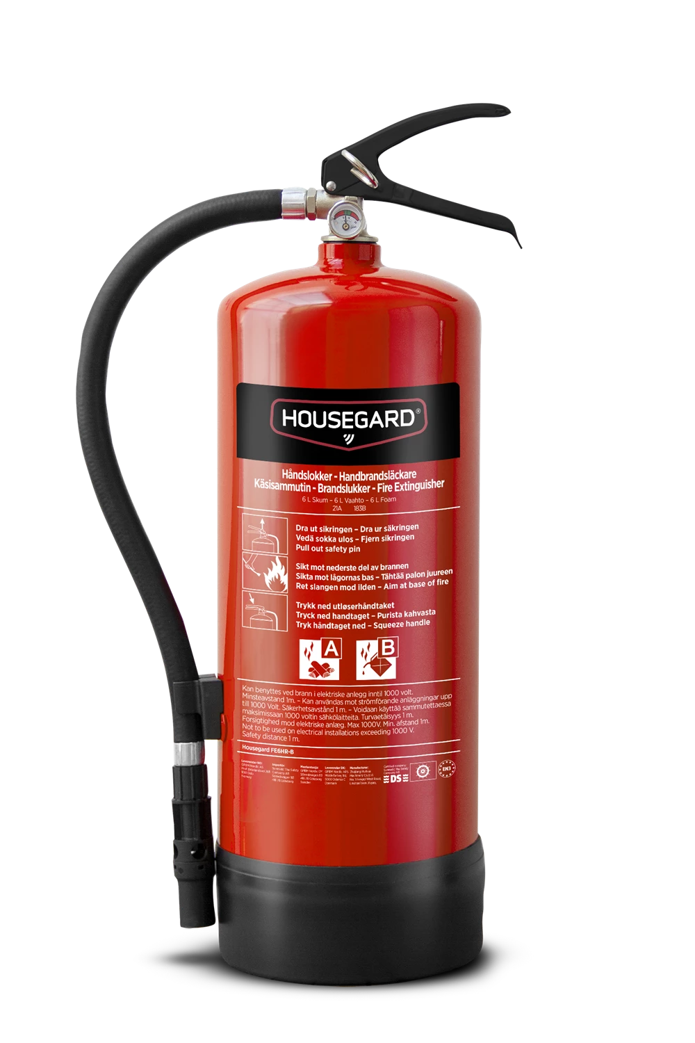 Brandsläckare Skum Housegard FEHR-B PFAS-fri 6L
