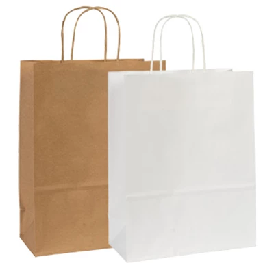 Bärkasse Papper 320x140x420mm Vit 150st/fp