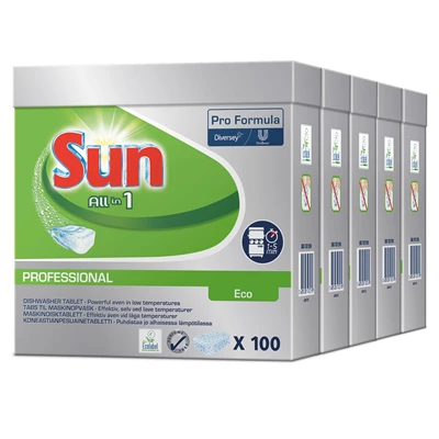 Maskindiskmedel Sun Prof All-in-1 Eco Tabs 100st