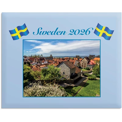 Väggkalender Sweden med kuvert 2026