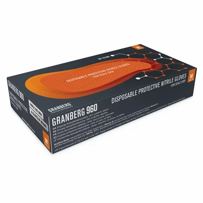 Nitrilhandske Kemikalie 114.960 Orange strl S 50st