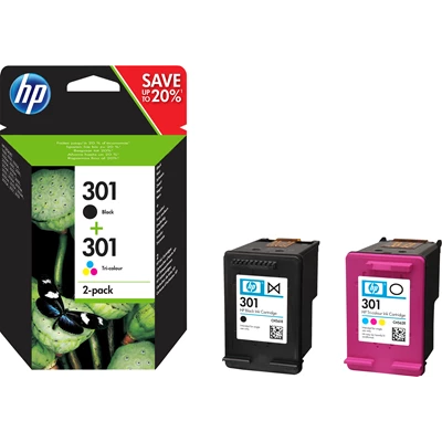 HP No301 black & color ink (sampack)blister