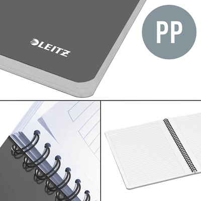 Anteckningsbok Leitz Office PP A4 linjerat grön