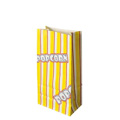 Popcornspåse papper 105/60x205mm Gul 1000st/kolli