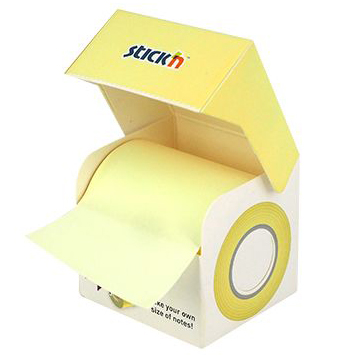 Notisrulle Extra Sticky FSC 50mm x 10m Pastellgul