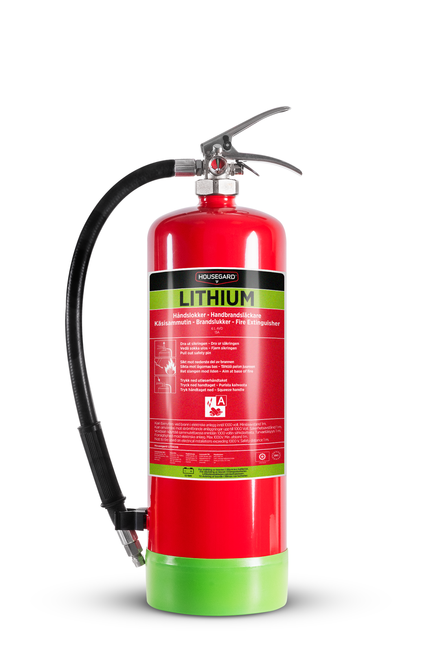 Brandsläckare AVD Housegard LITHEX6 13A Röd 6L