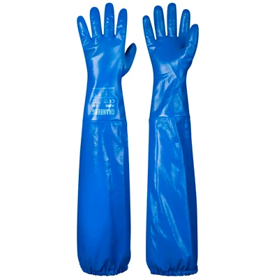 Nitrilhandske Kemikalie 114.0660 68cm Blå strl 8