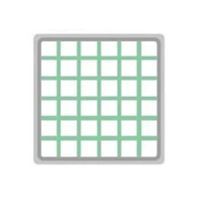 Diskback Glas Ø74mm 36 fack 185mm Grå