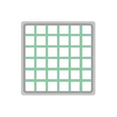 Diskback Glas Ø74mm 36 fack 230mm Grå