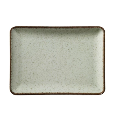 Tallrik Blocho Pearl Tan 27X20cm Grön