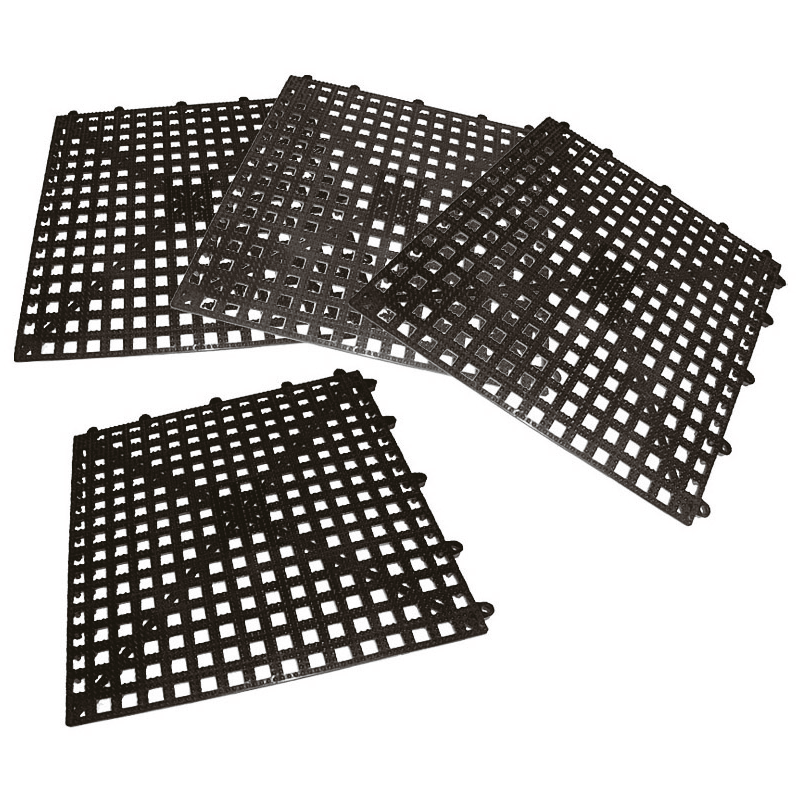 Barmatta gummi 300x300mm Svart